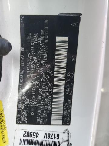 Photo 13 VIN: 5TDKA3DC0CS015076 - TOYOTA SIENNA BAS 