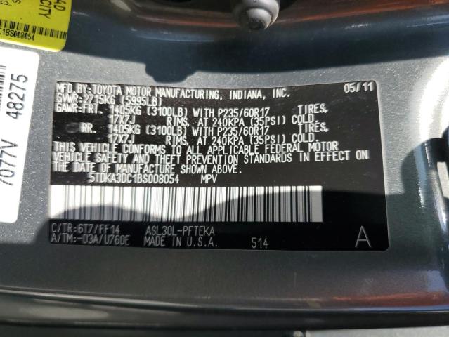 Photo 12 VIN: 5TDKA3DC1BS008054 - TOYOTA SIENNA BAS 