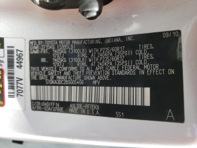 Photo 9 VIN: 5TDKA3DC2BS005406 - TOYOTA SIENNA BAS 