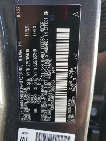 Photo 12 VIN: 5TDKDRAH9PS002603 - TOYOTA HIGHLANDER 