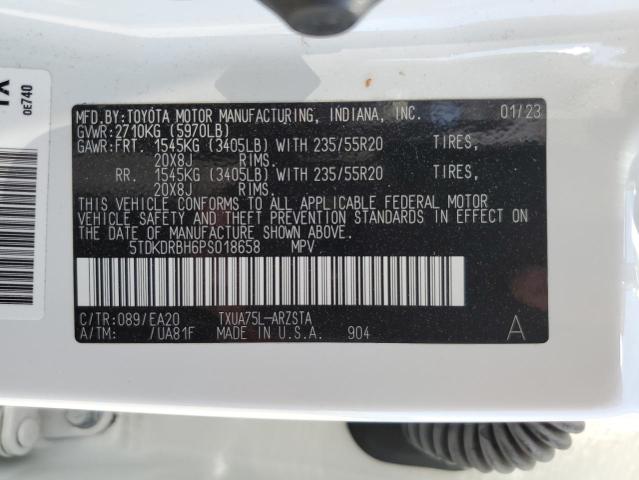 Photo 12 VIN: 5TDKDRBH6PS018658 - TOYOTA HIGHLANDER 