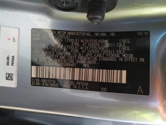 Photo 11 VIN: 5TDKK3DC0BS088461 - TOYOTA SIENNA LE 