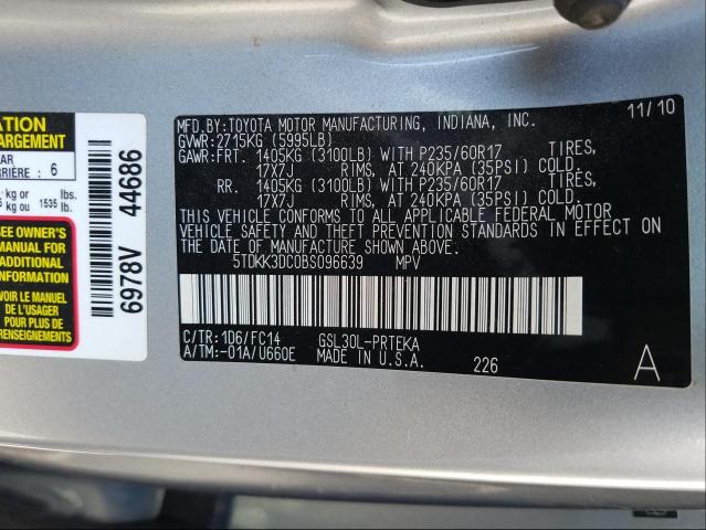 Photo 9 VIN: 5TDKK3DC0BS096639 - TOYOTA SIENNA LE 