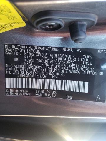 Photo 9 VIN: 5TDKK3DC0DS281356 - TOYOTA SIENNA LE 