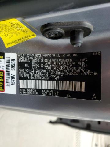 Photo 12 VIN: 5TDKK3DC0DS285388 - TOYOTA SIENNA LE 