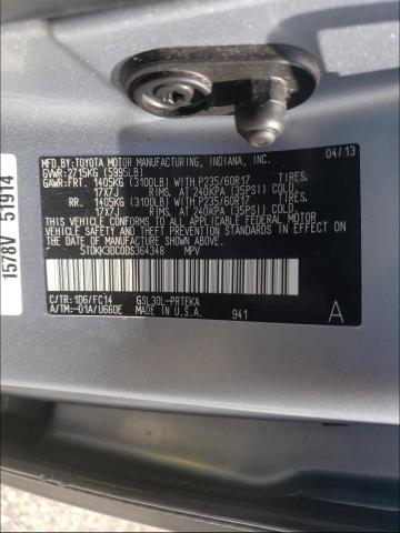 Photo 9 VIN: 5TDKK3DC0DS364348 - TOYOTA SIENNA LE 