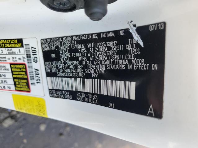 Photo 12 VIN: 5TDKK3DC0DS391887 - TOYOTA SIENNA LE 