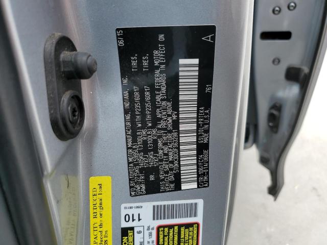 Photo 12 VIN: 5TDKK3DC0FS632981 - TOYOTA SIENNA LE 