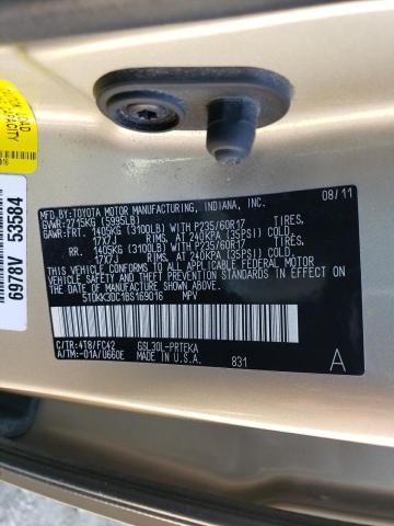 Photo 12 VIN: 5TDKK3DC1BS169016 - TOYOTA SIENNA LE 