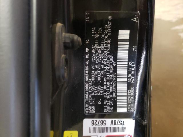 Photo 9 VIN: 5TDKK3DC1DS317913 - TOYOTA SIENNA LE 