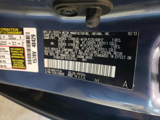 Photo 12 VIN: 5TDKK3DC1ES429144 - TOYOTA SIENNA LE 