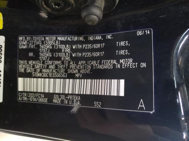 Photo 9 VIN: 5TDKK3DC1ES506563 - TOYOTA SIENNA LE 