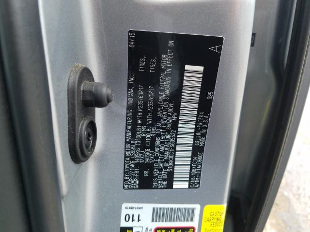 Photo 9 VIN: 5TDKK3DC1FS605532 - TOYOTA SIENNA LE 