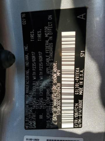 Photo 13 VIN: 5TDKK3DC1GS709438 - TOYOTA SIENNA LE 