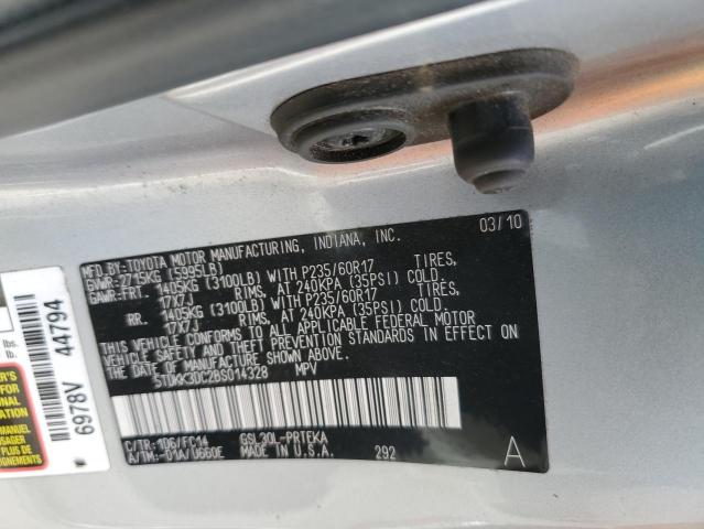 Photo 12 VIN: 5TDKK3DC2BS014328 - TOYOTA SIENNA LE 