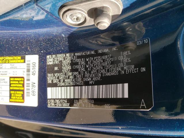 Photo 13 VIN: 5TDKK3DC2BS014653 - TOYOTA SIENNA LE 