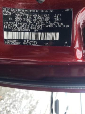 Photo 12 VIN: 5TDKK3DC2BS113814 - TOYOTA SIENNA LE 