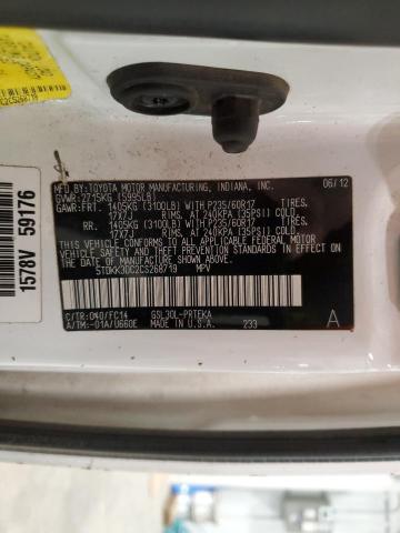 Photo 12 VIN: 5TDKK3DC2CS268719 - TOYOTA SIENNA LE 