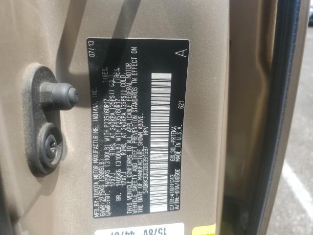 Photo 12 VIN: 5TDKK3DC2DS391597 - TOYOTA SIENNA LE 