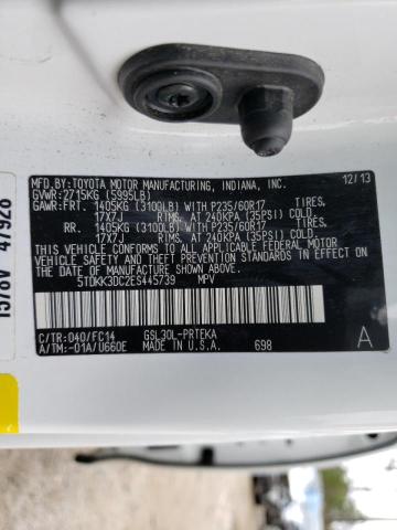 Photo 9 VIN: 5TDKK3DC2ES445739 - TOYOTA SIENNA LE 