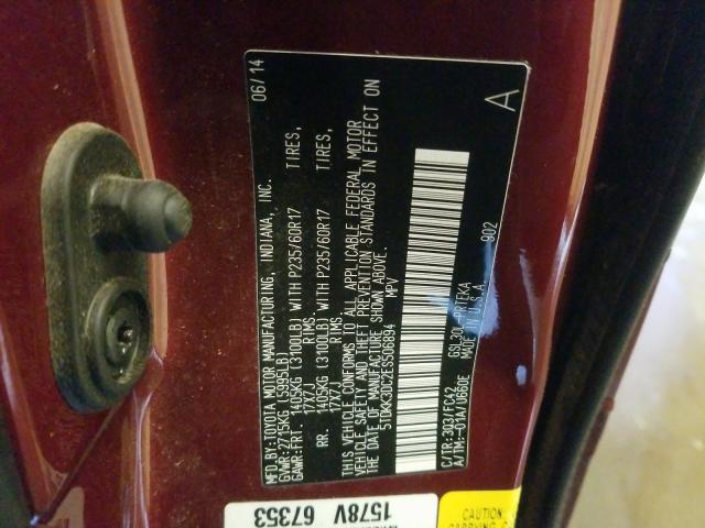 Photo 9 VIN: 5TDKK3DC2ES506894 - TOYOTA SIENNA LE 