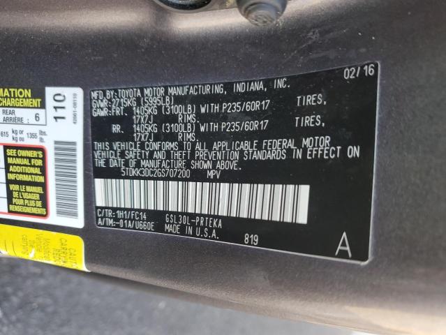 Photo 13 VIN: 5TDKK3DC2GS707200 - TOYOTA SIENNA LE 