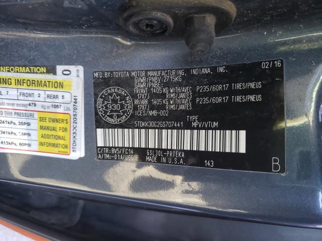 Photo 9 VIN: 5TDKK3DC2GS707441 - TOYOTA SIENNA LE 