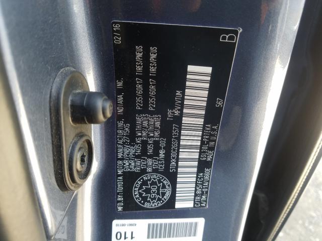 Photo 9 VIN: 5TDKK3DC2GS713577 - TOYOTA SIENNA LE 