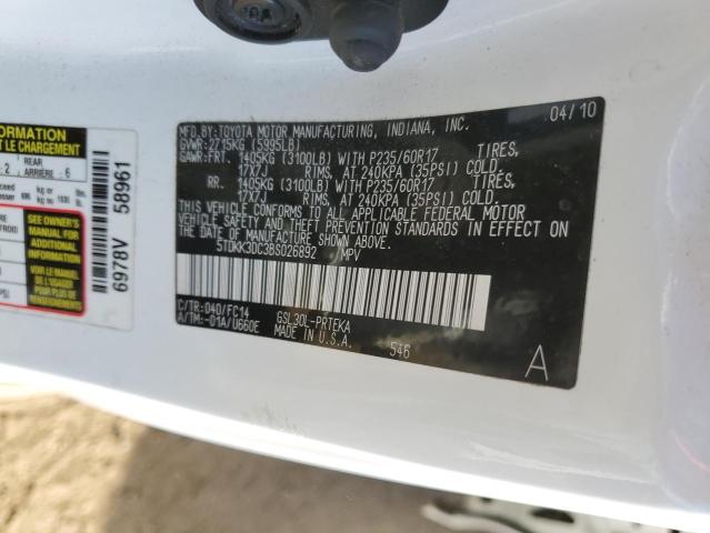 Photo 12 VIN: 5TDKK3DC3BS026892 - TOYOTA SIENNA LE 