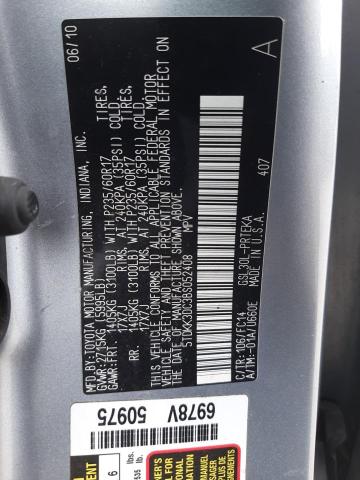 Photo 12 VIN: 5TDKK3DC3BS052408 - TOYOTA SIENNA LE 