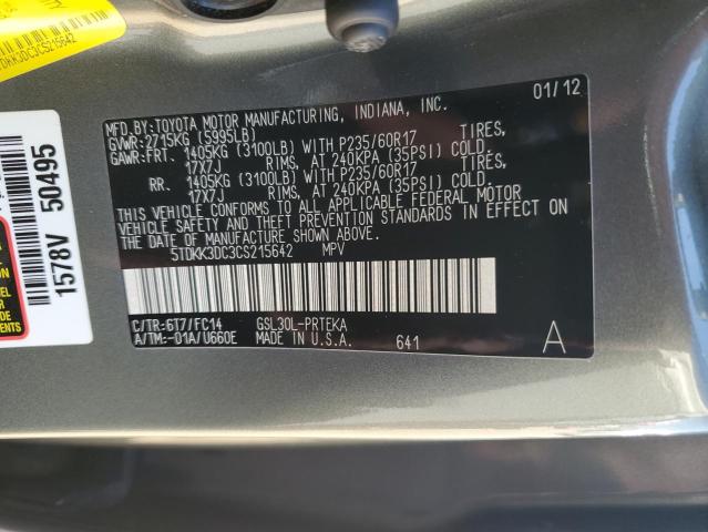 Photo 11 VIN: 5TDKK3DC3CS215642 - TOYOTA SIENNA 