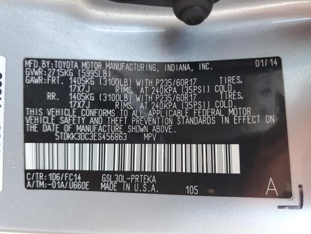 Photo 12 VIN: 5TDKK3DC3ES456863 - TOYOTA SIENNA LE 