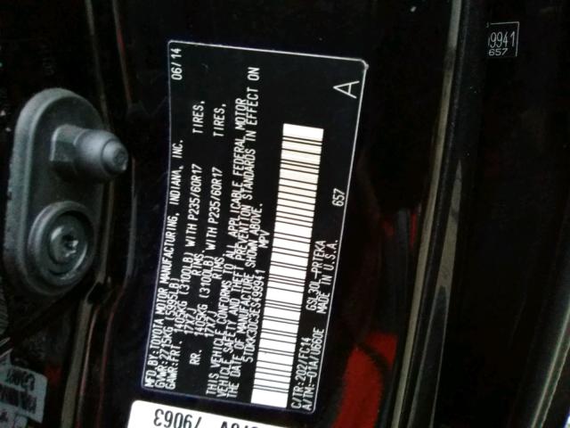 Photo 9 VIN: 5TDKK3DC3ES499941 - TOYOTA SIENNA LE 