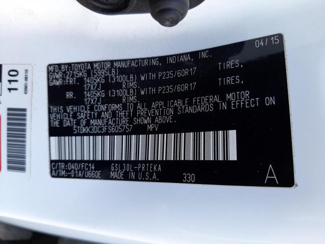 Photo 9 VIN: 5TDKK3DC3FS605757 - TOYOTA SIENNA LE 