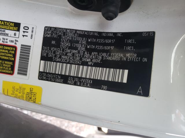 Photo 9 VIN: 5TDKK3DC3FS622042 - TOYOTA SIENNA LE 