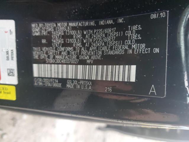 Photo 12 VIN: 5TDKK3DC4BS070027 - TOYOTA SIENNA LE 