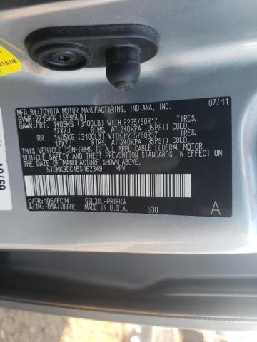 Photo 9 VIN: 5TDKK3DC4BS162349 - TOYOTA SIENNA LE 