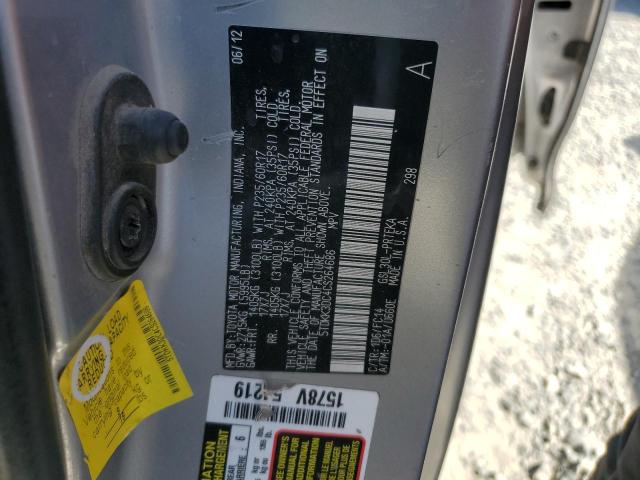 Photo 12 VIN: 5TDKK3DC4CS264686 - TOYOTA SIENNA LE 