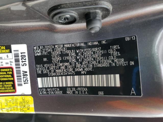 Photo 12 VIN: 5TDKK3DC4ES414475 - TOYOTA SIENNA LE 