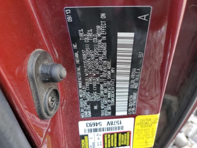 Photo 12 VIN: 5TDKK3DC4ES417473 - TOYOTA SIENNA LE 