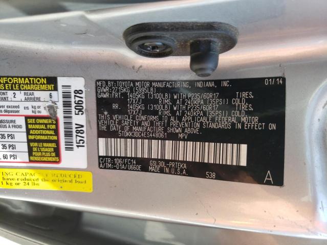 Photo 9 VIN: 5TDKK3DC4ES448061 - TOYOTA SIENNA LE 