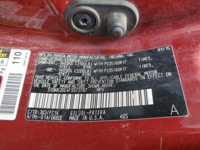 Photo 13 VIN: 5TDKK3DC4FS572767 - TOYOTA SIENNA LE 