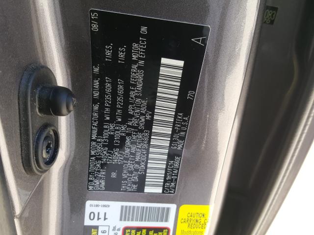 Photo 9 VIN: 5TDKK3DC4FS648083 - TOYOTA SIENNA LE 