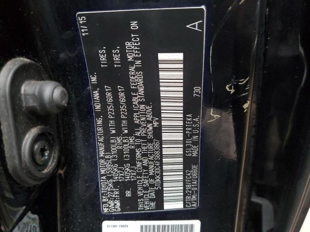 Photo 12 VIN: 5TDKK3DC4FS683867 - TOYOTA SIENNA LE 