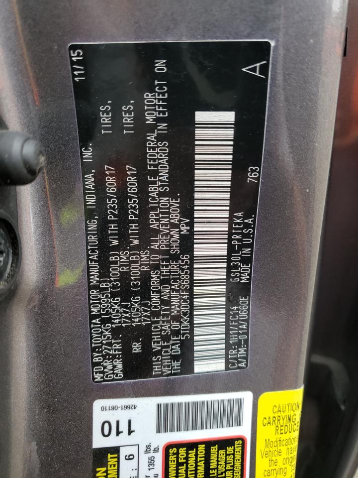 Photo 13 VIN: 5TDKK3DC4FS685456 - TOYOTA SIENNA 