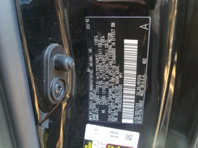 Photo 9 VIN: 5TDKK3DC5BS024562 - TOYOTA SIENNA LE 