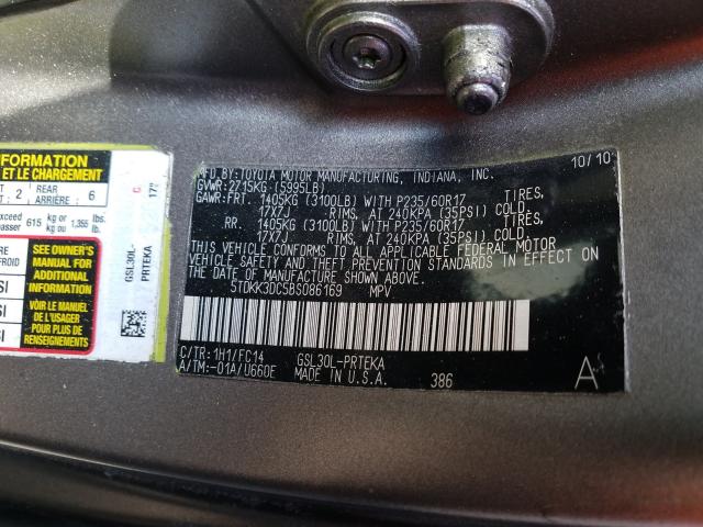 Photo 9 VIN: 5TDKK3DC5BS086169 - TOYOTA SIENNA LE 