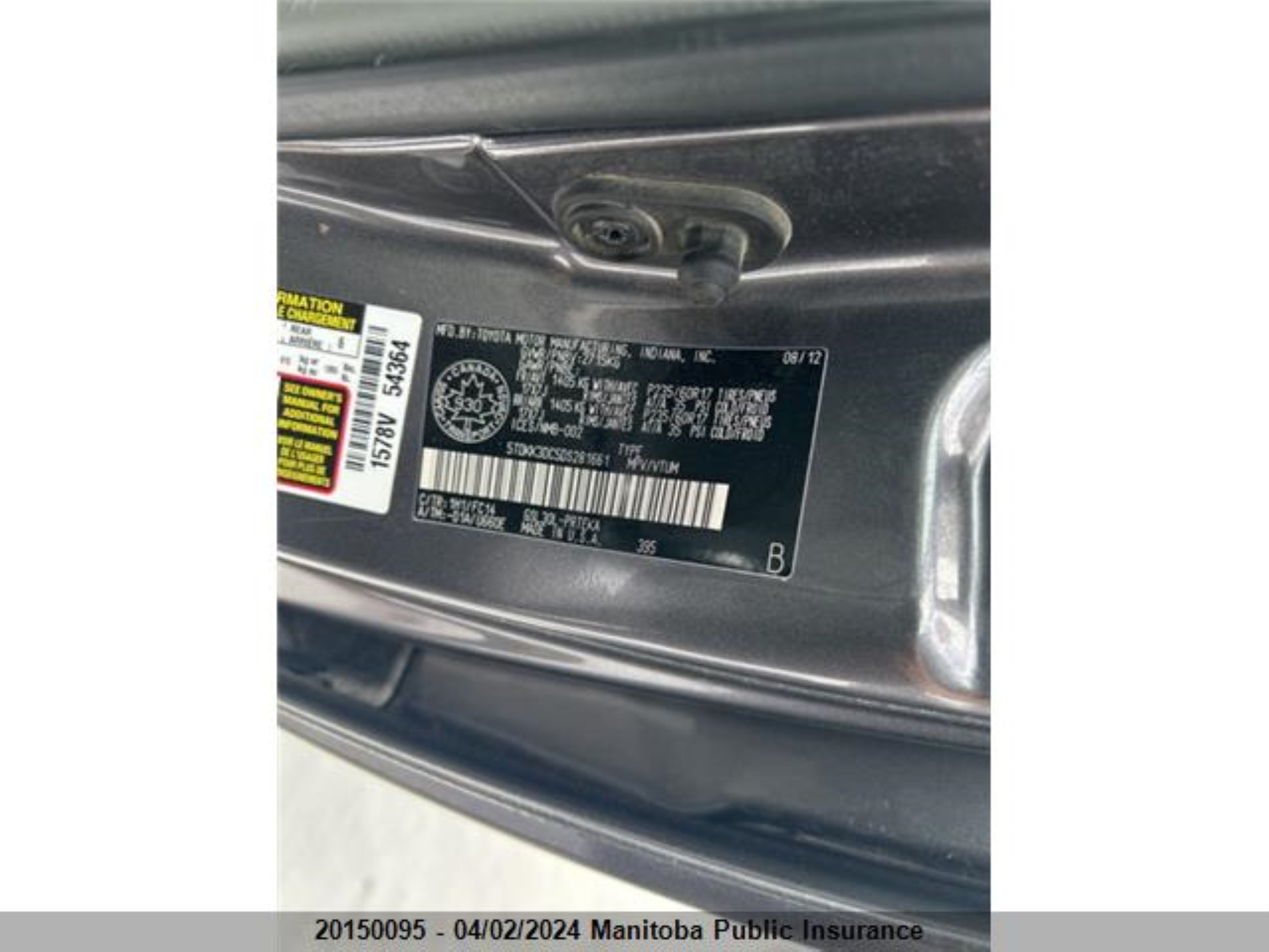 Photo 8 VIN: 5TDKK3DC5DS281661 - TOYOTA NULL 