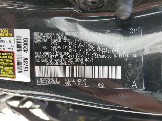 Photo 12 VIN: 5TDKK3DC5DS356777 - TOYOTA SIENNA LE 