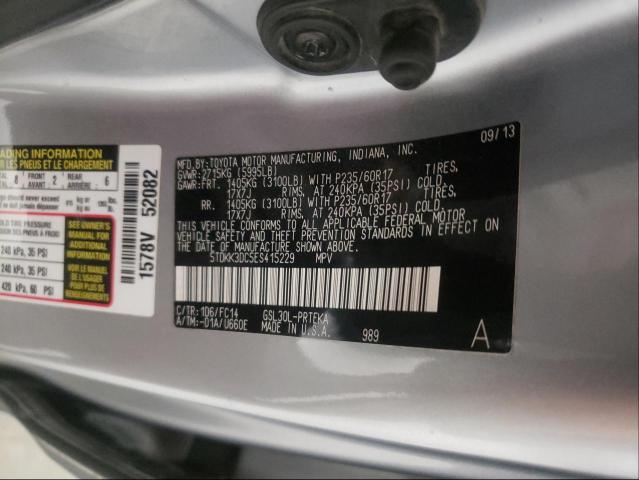 Photo 9 VIN: 5TDKK3DC5ES415229 - TOYOTA SIENNA LE 